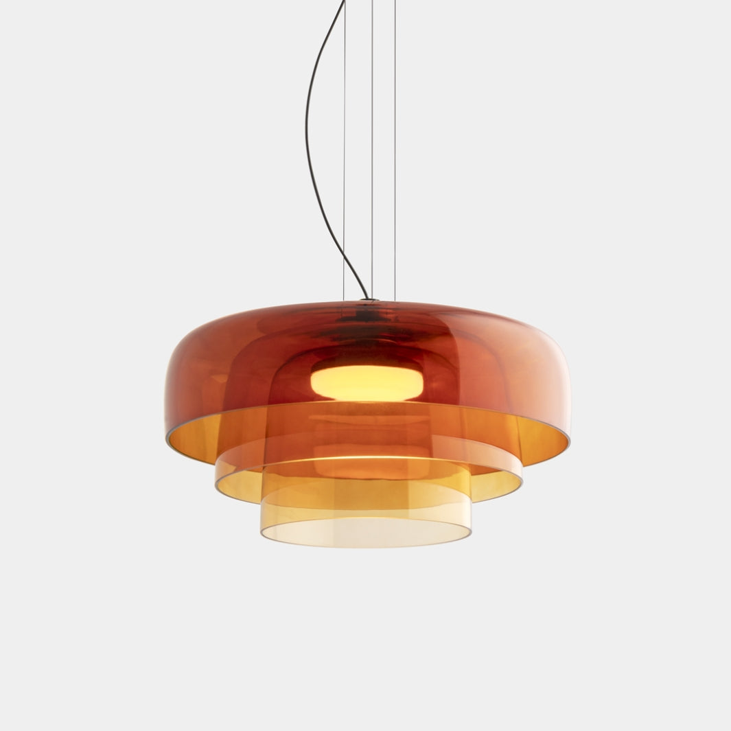 Rovenature Glass Pendant Light - Unique Metal & Glass Design for Dining Room or Kitchen