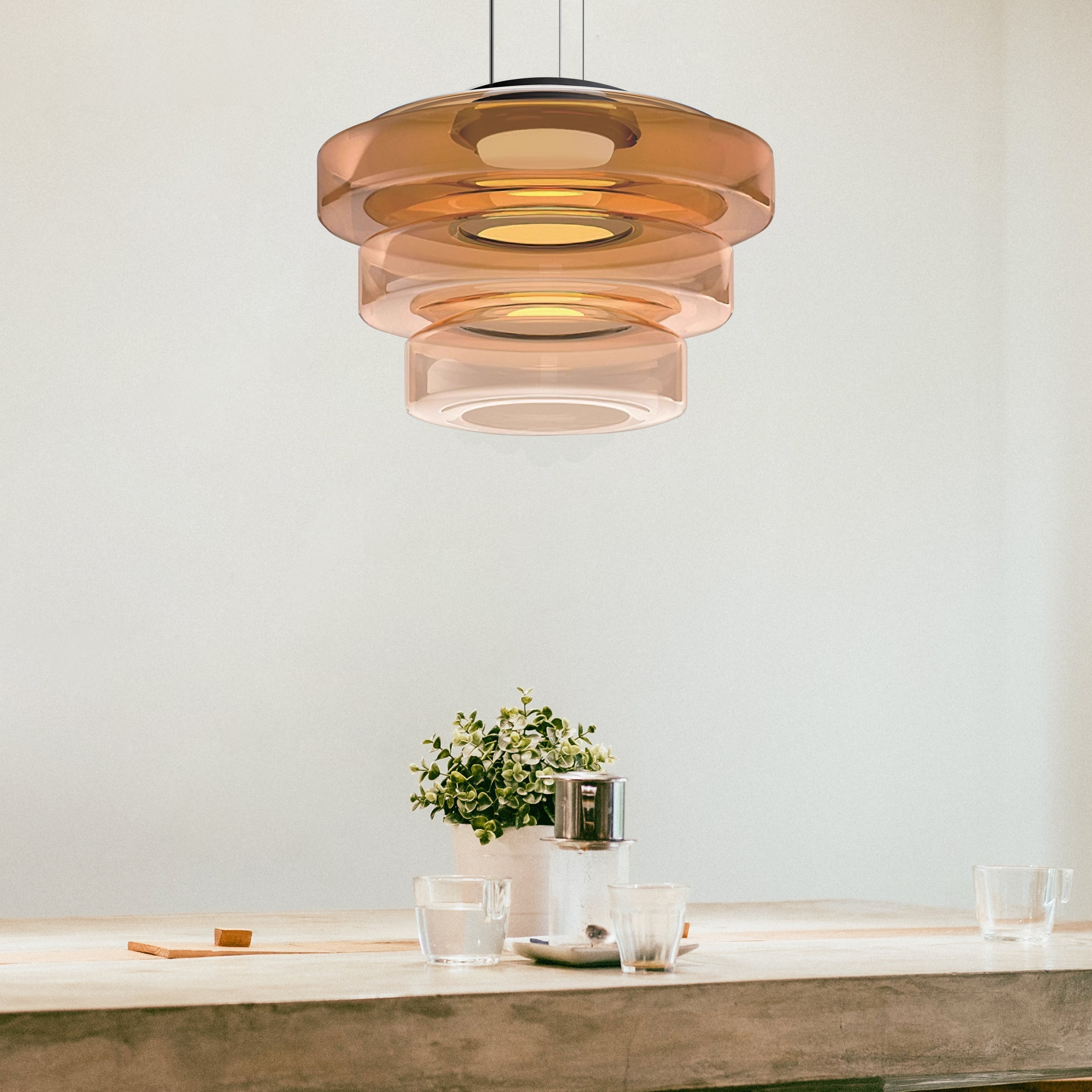 Rovenature Style Glass Pendant Lights