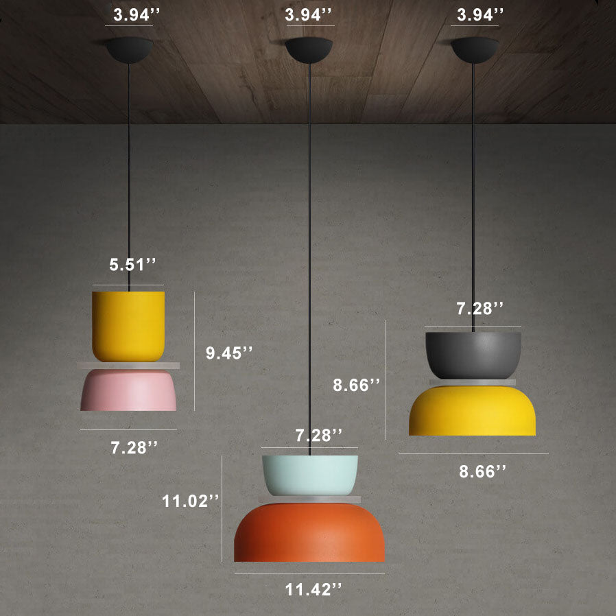 Rovenature Colorful Macaron 1-Light LED Pendant Light