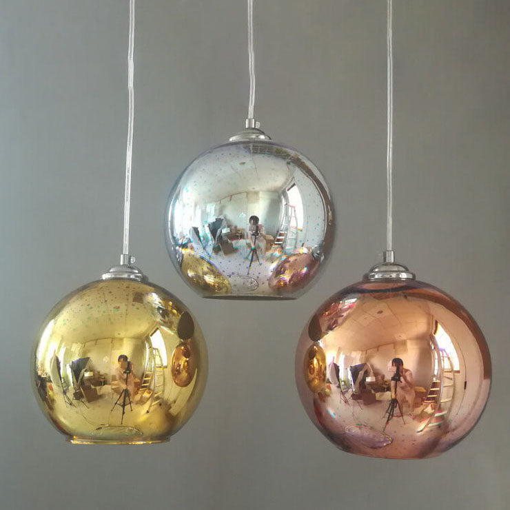 Modern Creative 3D Colorful Firework Glass Pendant Light 1-Light Dome