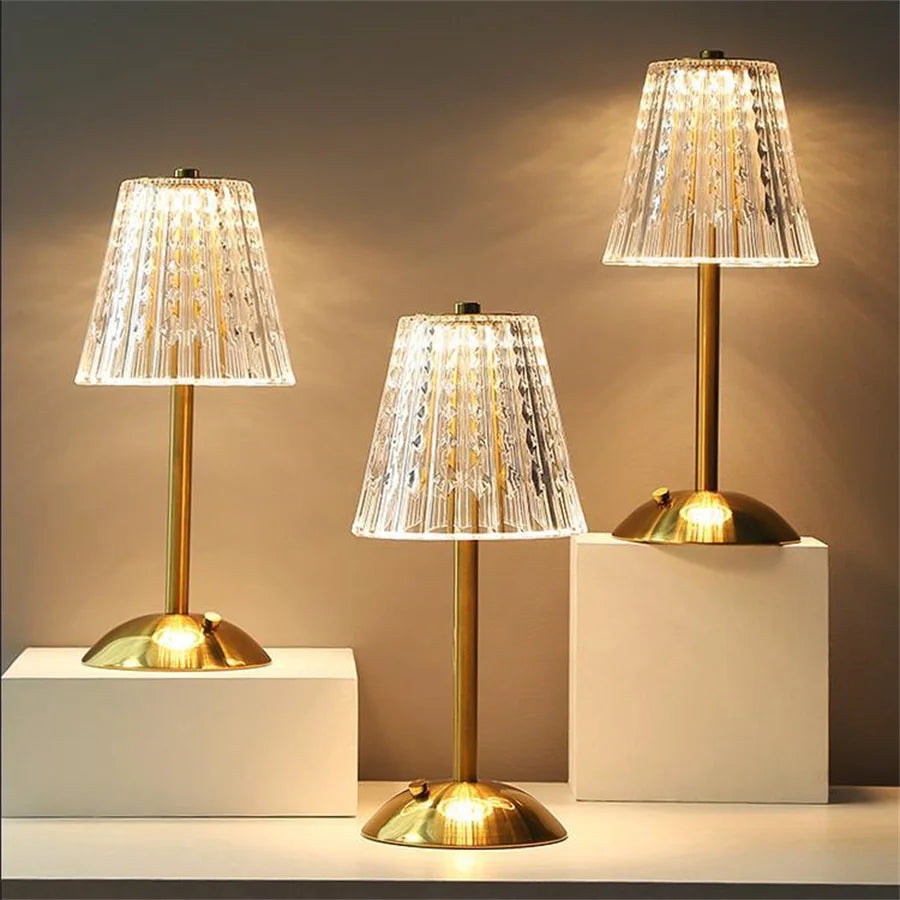 Rovenature Crystal Style Touch Activated Table Lamp