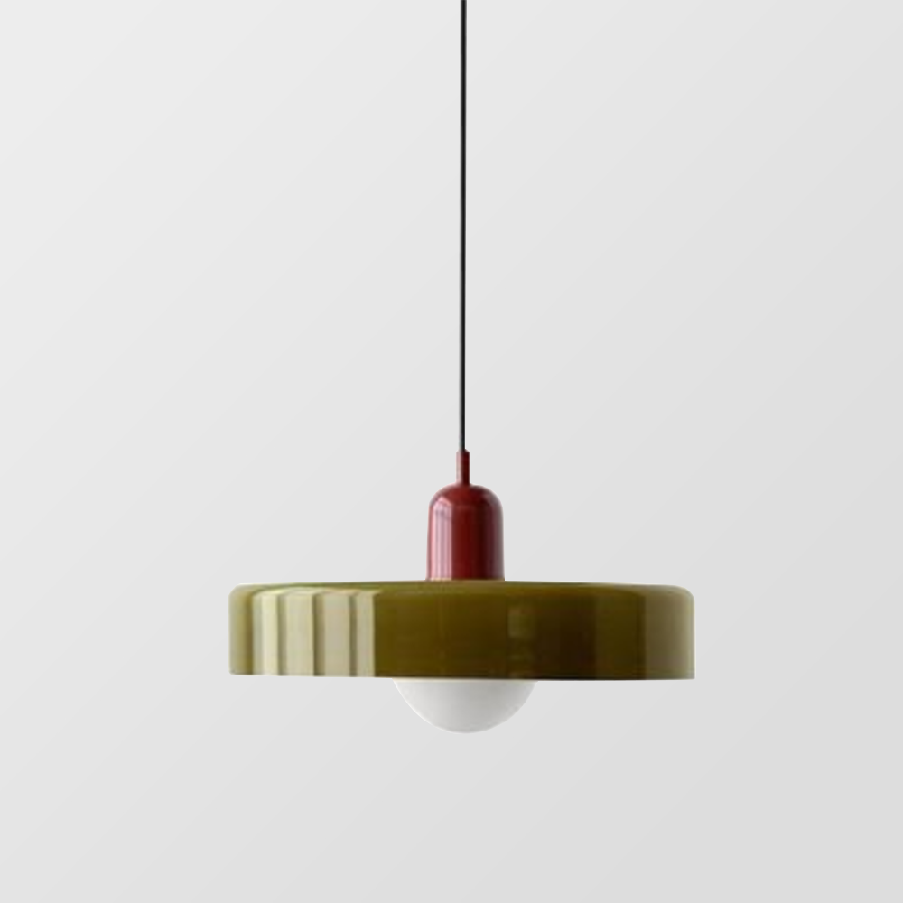 Rovenature Colored Glass Bauhaus Pendant Light