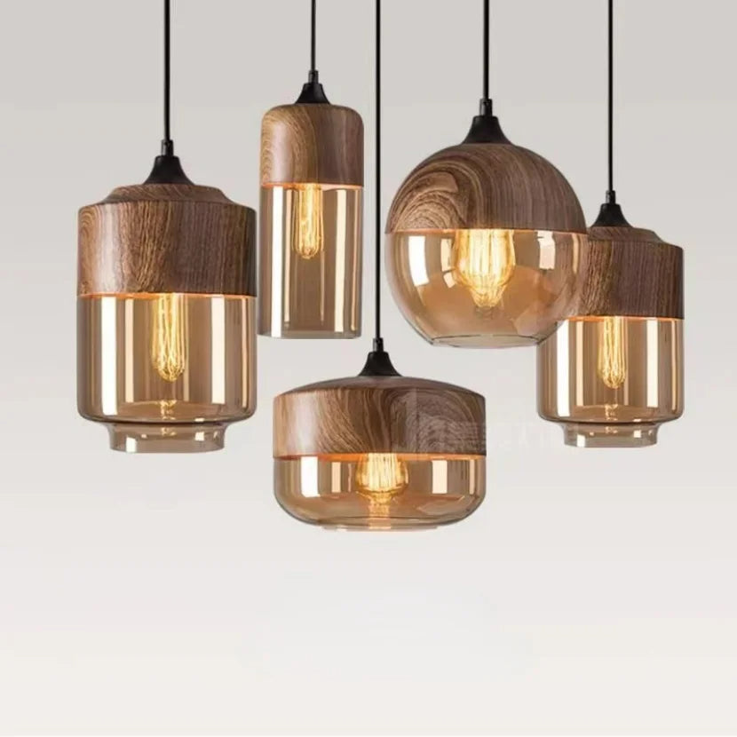 Rovenature | Luxurious Pendant Light Crafted from Glass and Wood