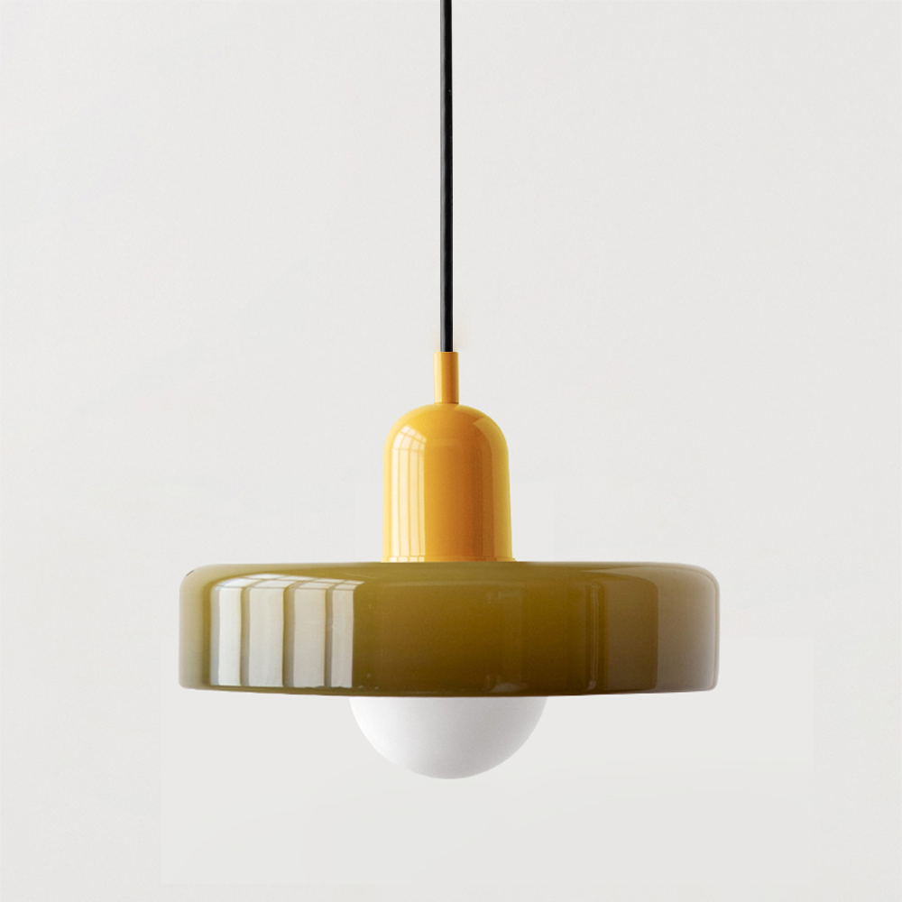 Rovenature Colored Glass Bauhaus Pendant Light