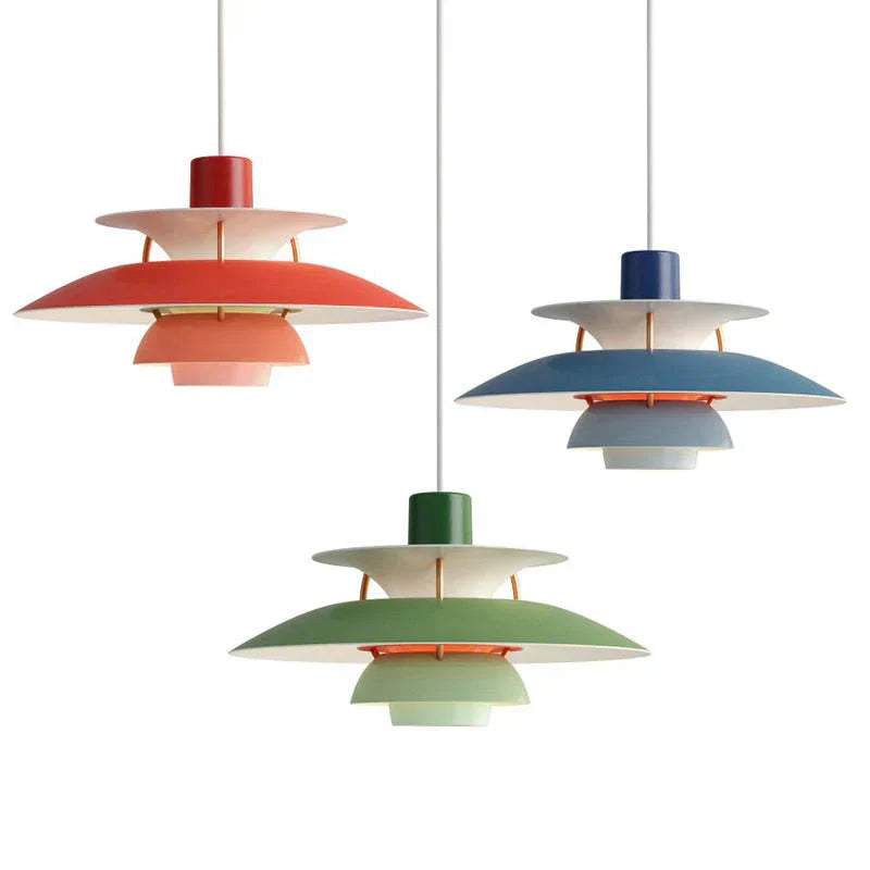 Rovenature Modern Shade LED Hanging Lamp with Colorful Metal Design