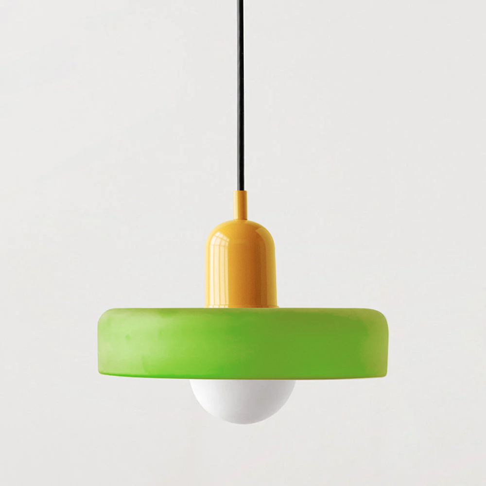 Rovenature Colored Glass Bauhaus Pendant Light