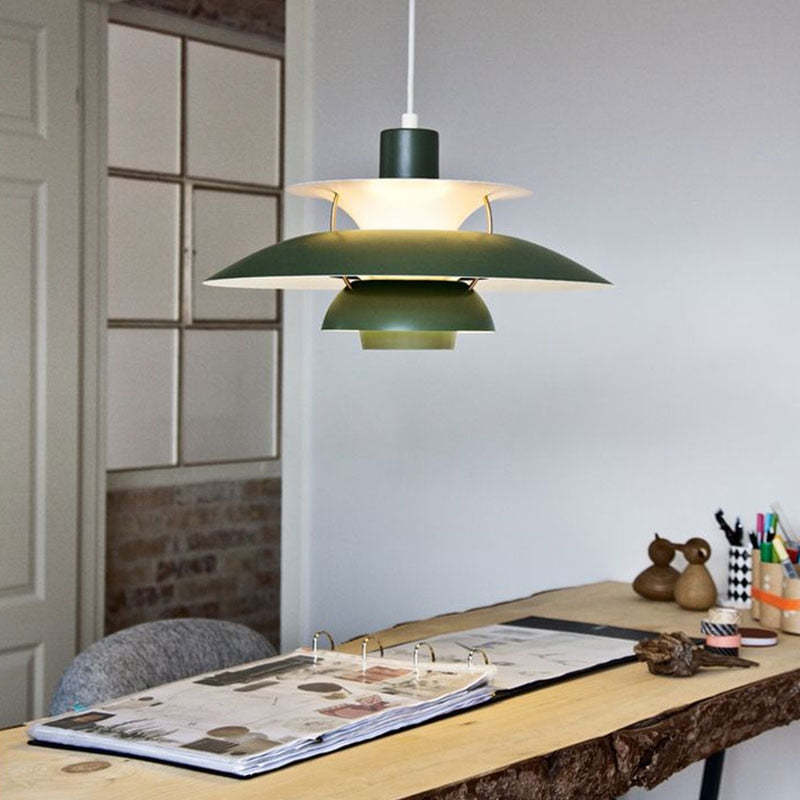 Rovenature Modern Shade LED Hanging Lamp with Colorful Metal Design