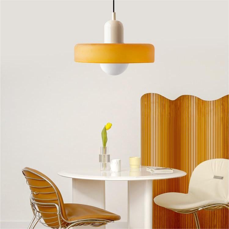 Rovenature Colored Glass Bauhaus Pendant Light