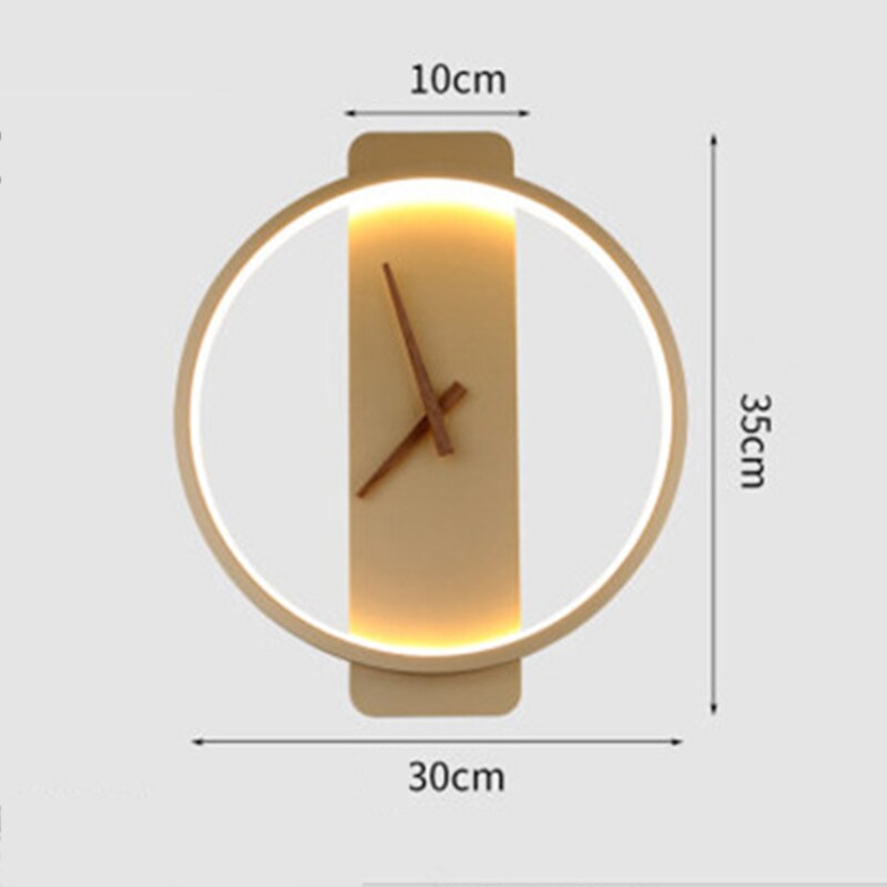 Rovenature Decorative Wall Light with Integrated Clock Display