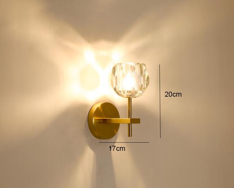 Rovenature LED Wall Light - Vintage Gold Ice Flower Design