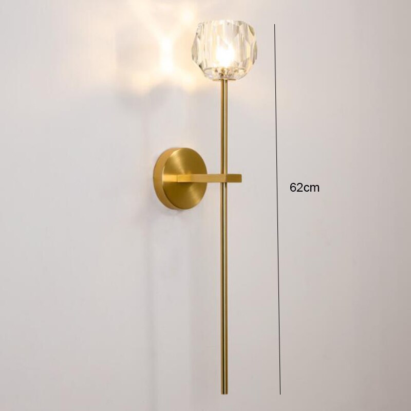 Rovenature LED Wall Light - Vintage Gold Ice Flower Design