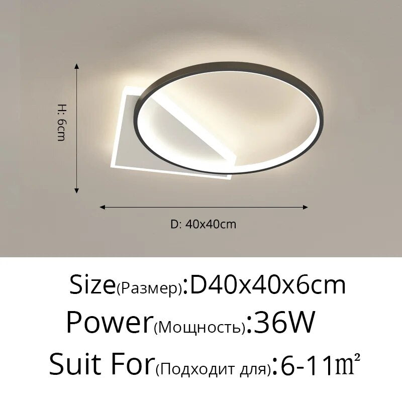 Rovenature Ceiling Lights with Triangle or Circle