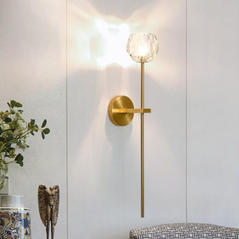 Rovenature LED Wall Light - Vintage Gold Ice Flower Design