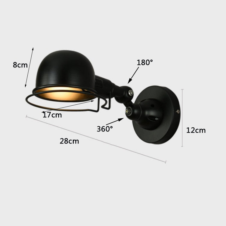 Rovenature Black Wall Lamp Scandinavian