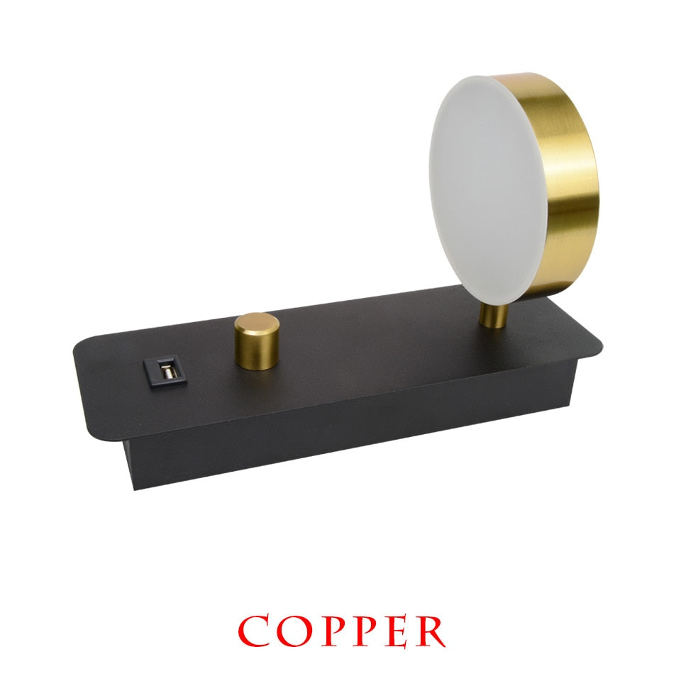 Rovenature Copper Wall Lamp with Switch - Ideal for Your Desk