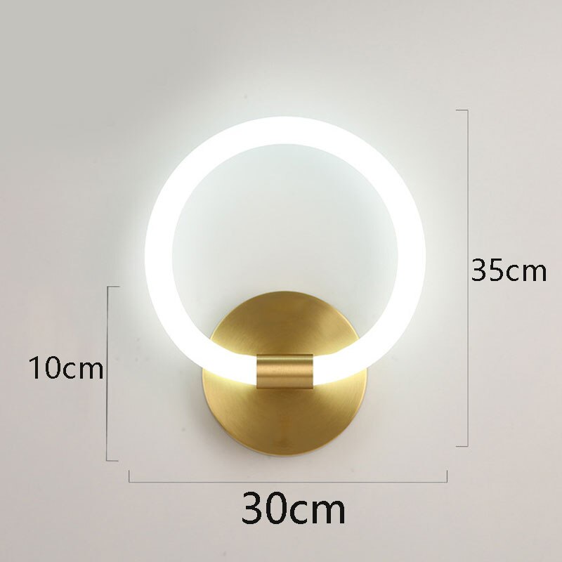 Rovenature Gold Round Wall Lamp