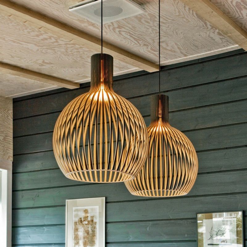 Handcrafted Wood Pendant Light