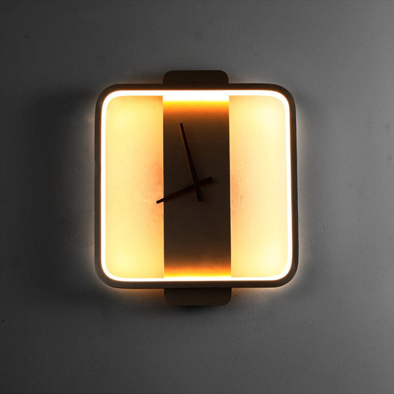 Rovenature Decorative Wall Light with Integrated Clock Display