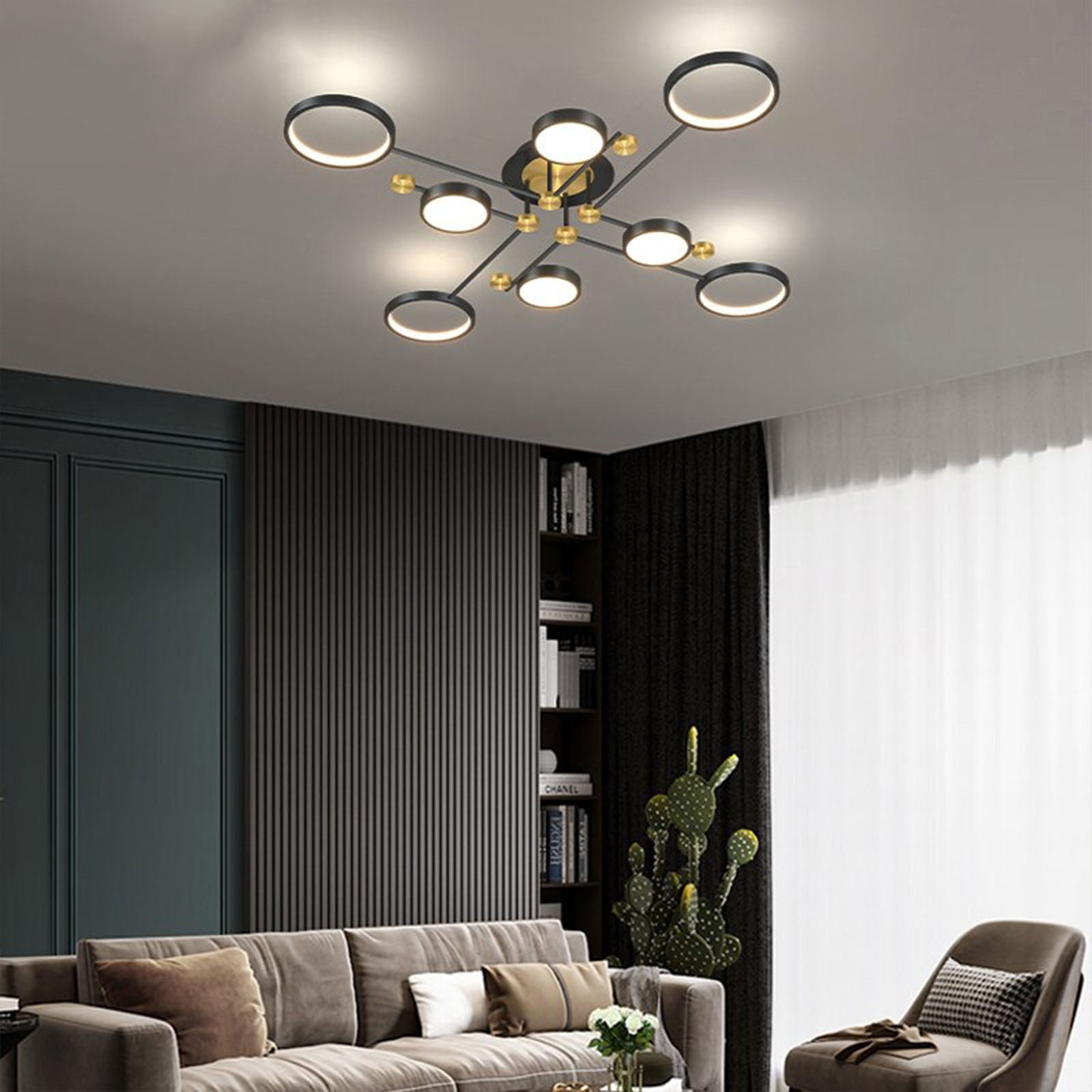 Rovenature Ceiling Light Black Gold