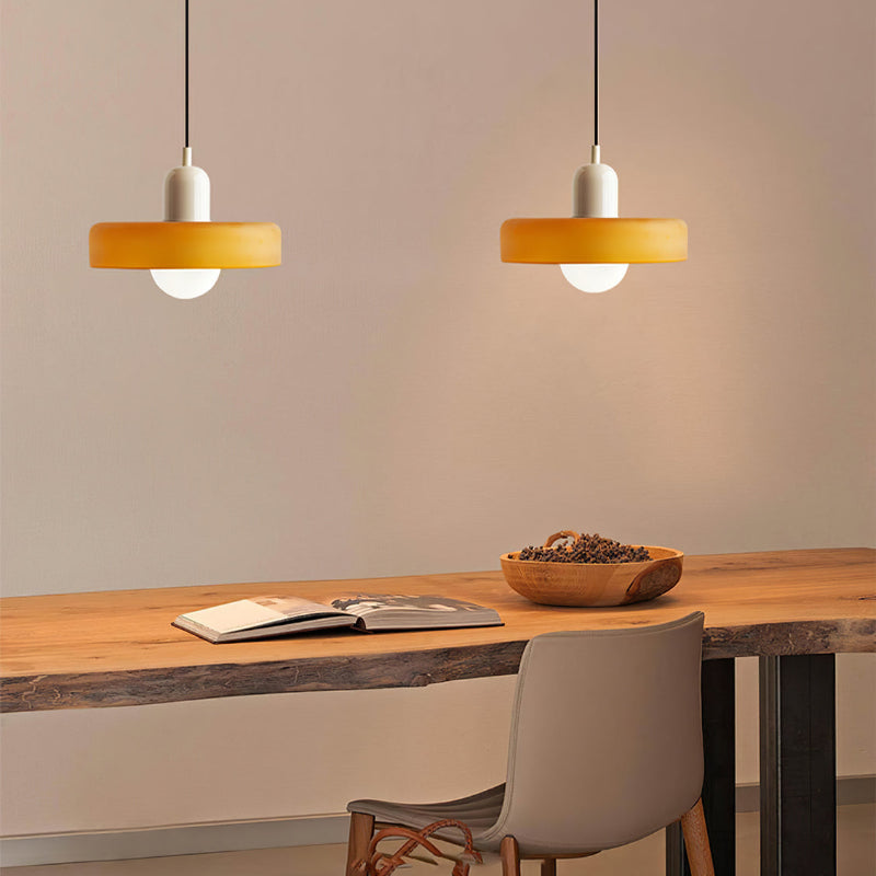 Rovenature Colored Glass Bauhaus Pendant Light