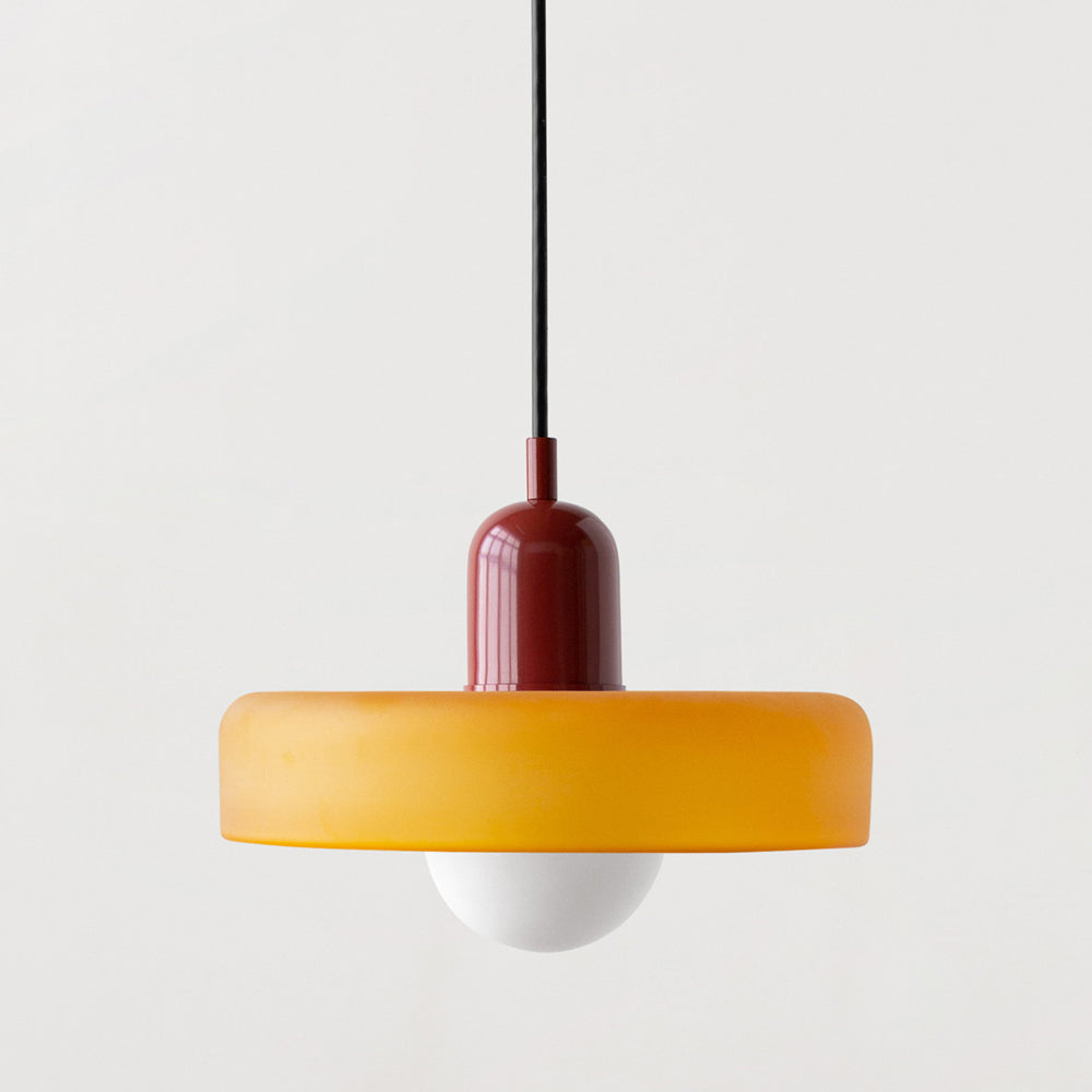 Rovenature Colored Glass Bauhaus Pendant Light