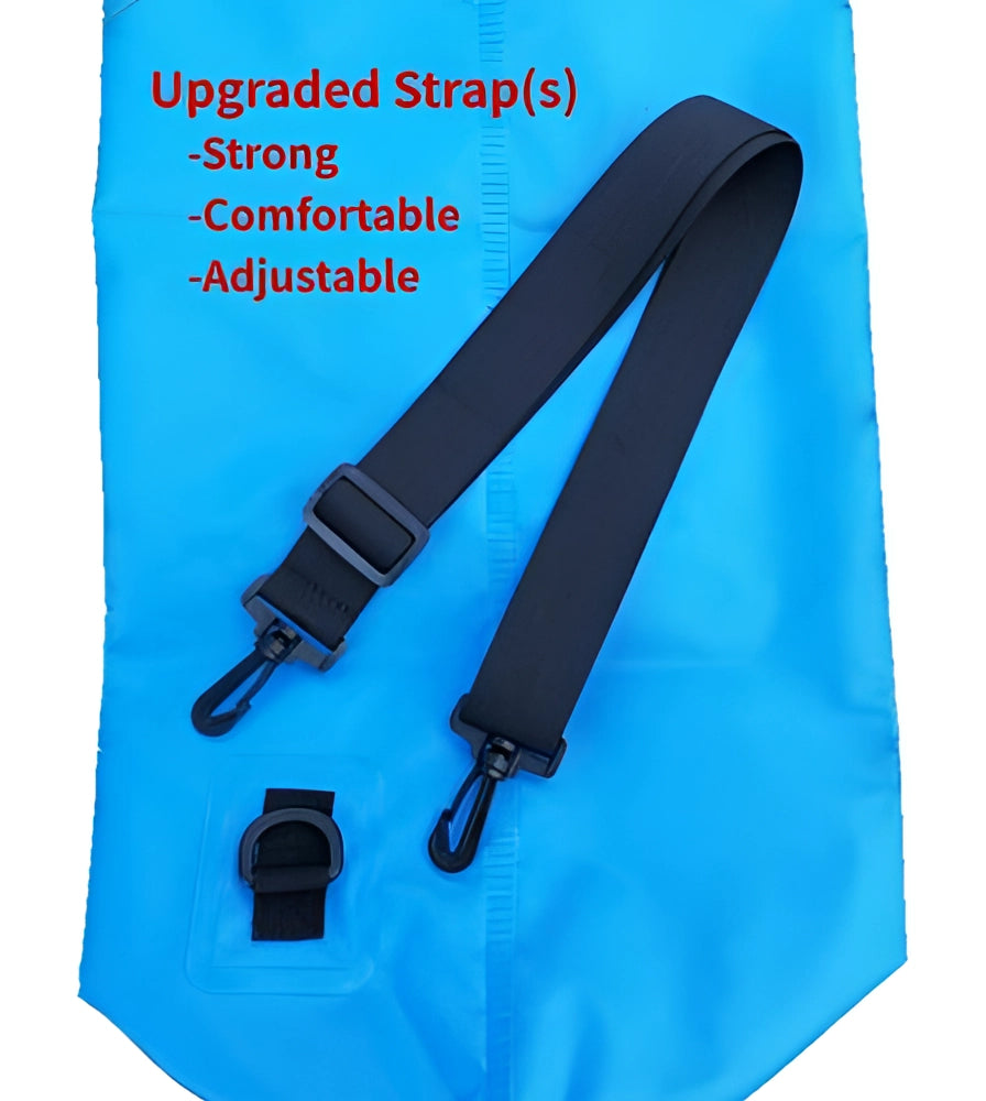 10L Waterproof Dry Bag in electric blue, durable and lightweight, ideal for outdoor adventures.