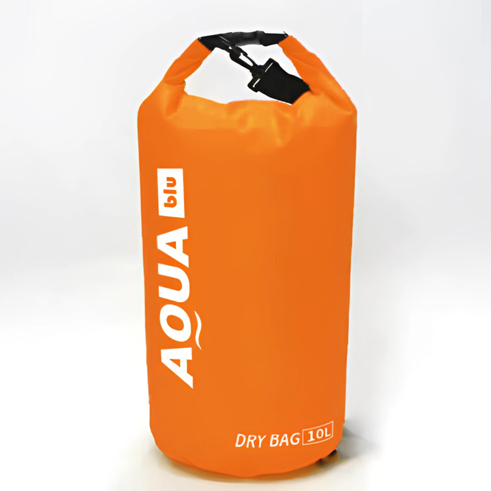 Orange 30L Waterproof Dry Bag - Durable, Lightweight Sack for Outdoor Adventure, featuring brand logo.