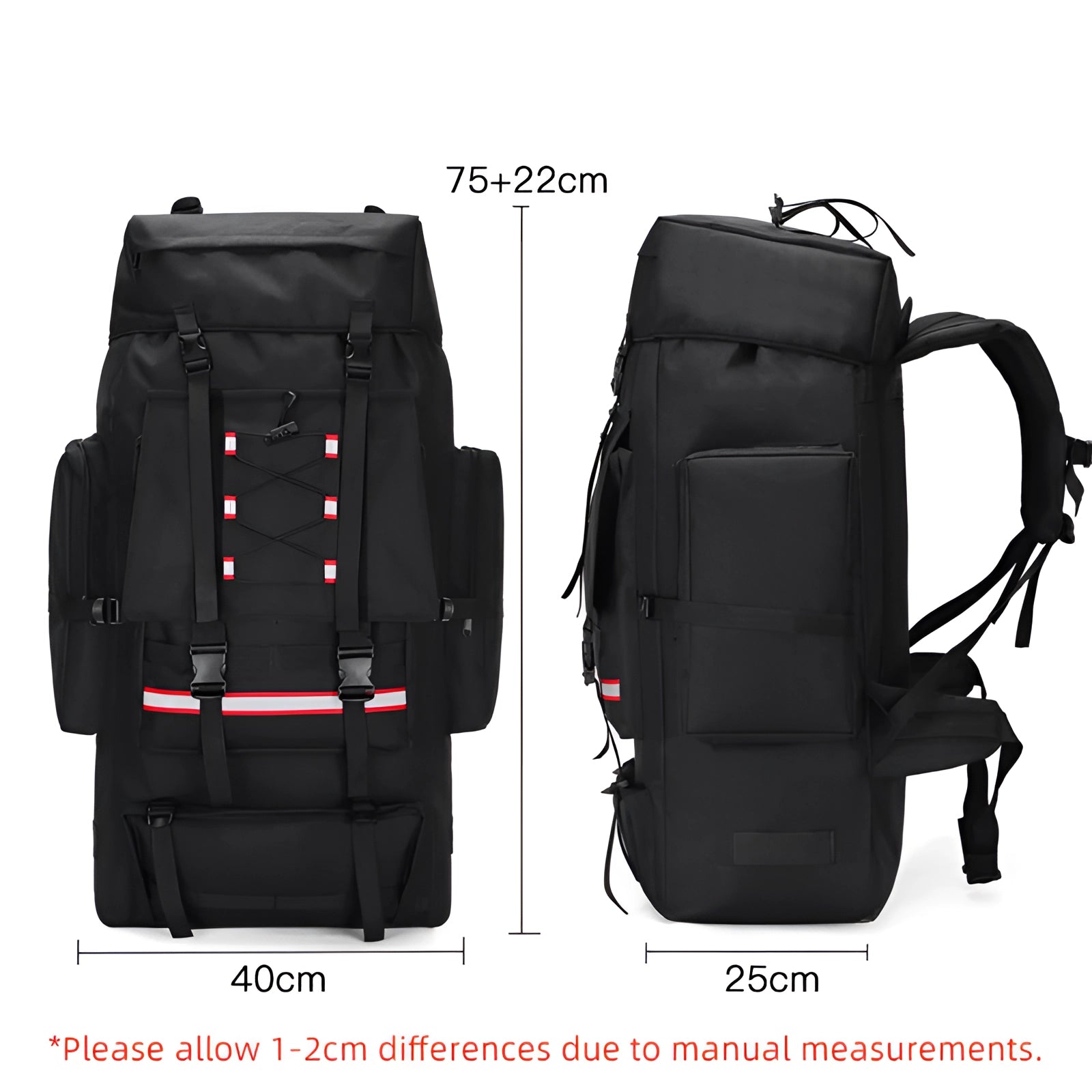 Large 130L hiking backpack designed for high-capacity expeditions, featuring multiple compartments, sturdy straps, and durable material, suitable for travel and outdoor adventures.