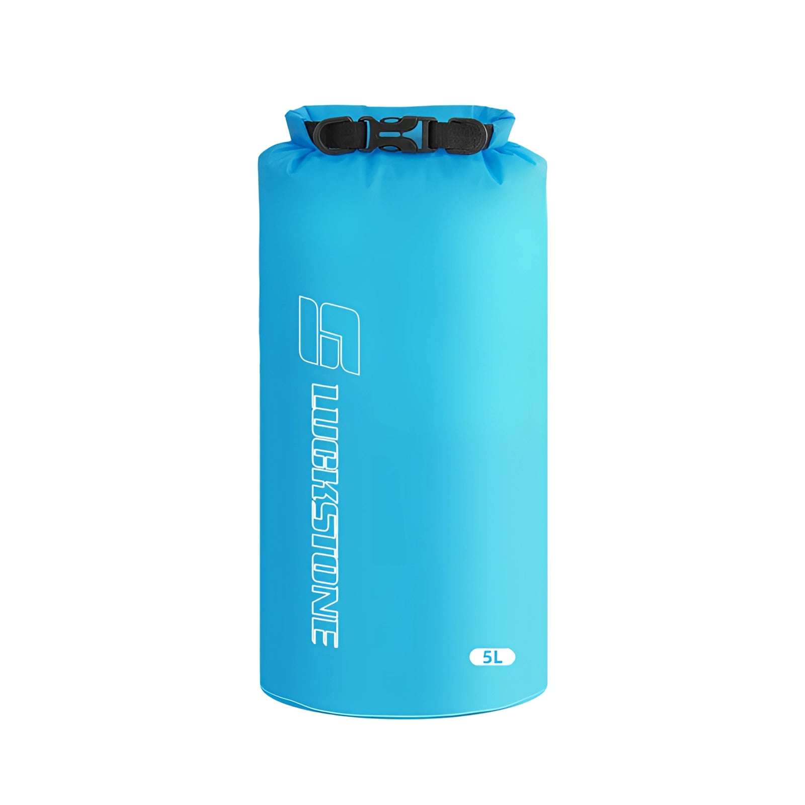 Blue Blackstone Waterproof Ultralight Dry Bag 5L with roll-top closure, featuring an electric blue color and visible logo.