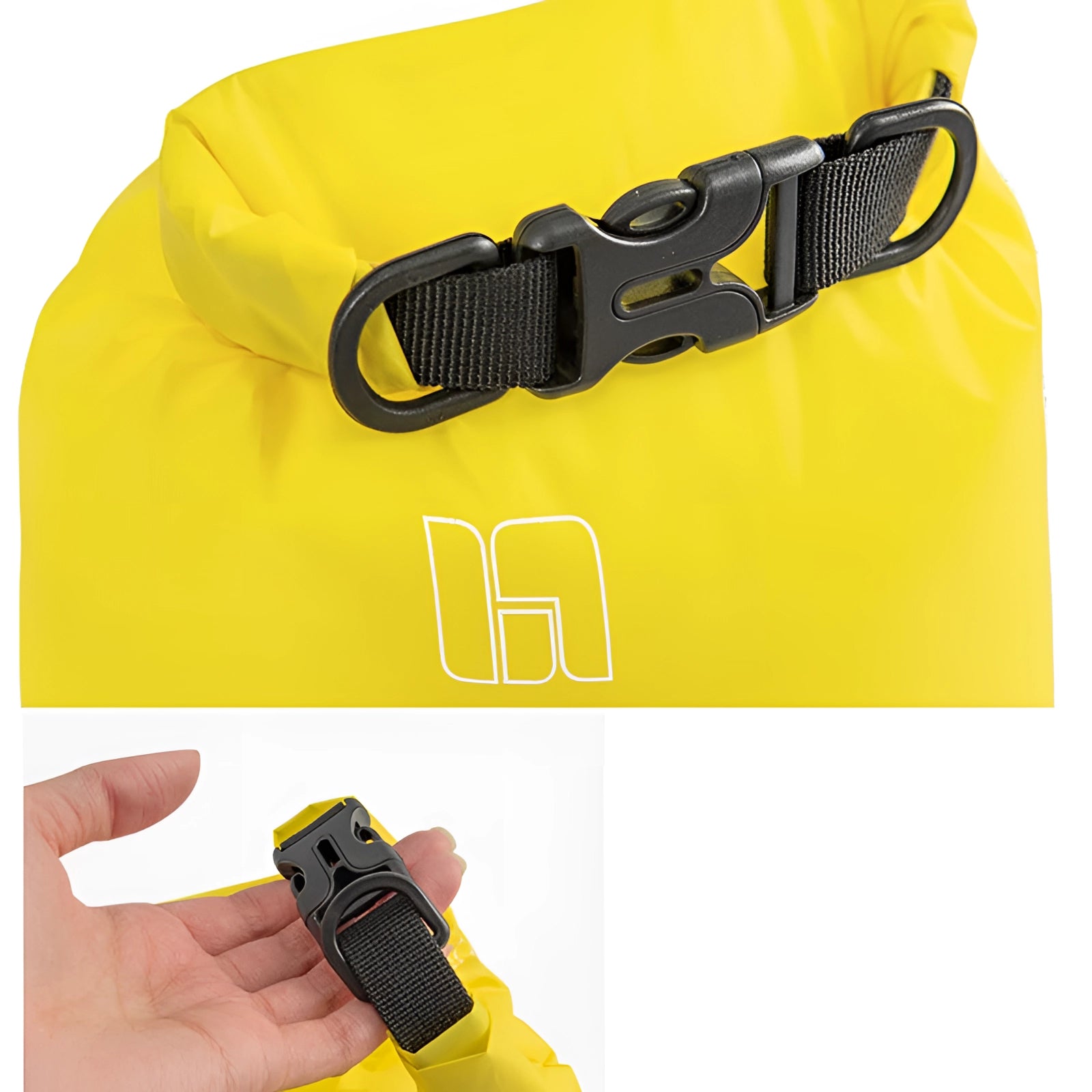 Yellow Blackstone Waterproof Ultralight Dry Bag with roll-top closure, available in 5L, 10L, and 20L sizes.