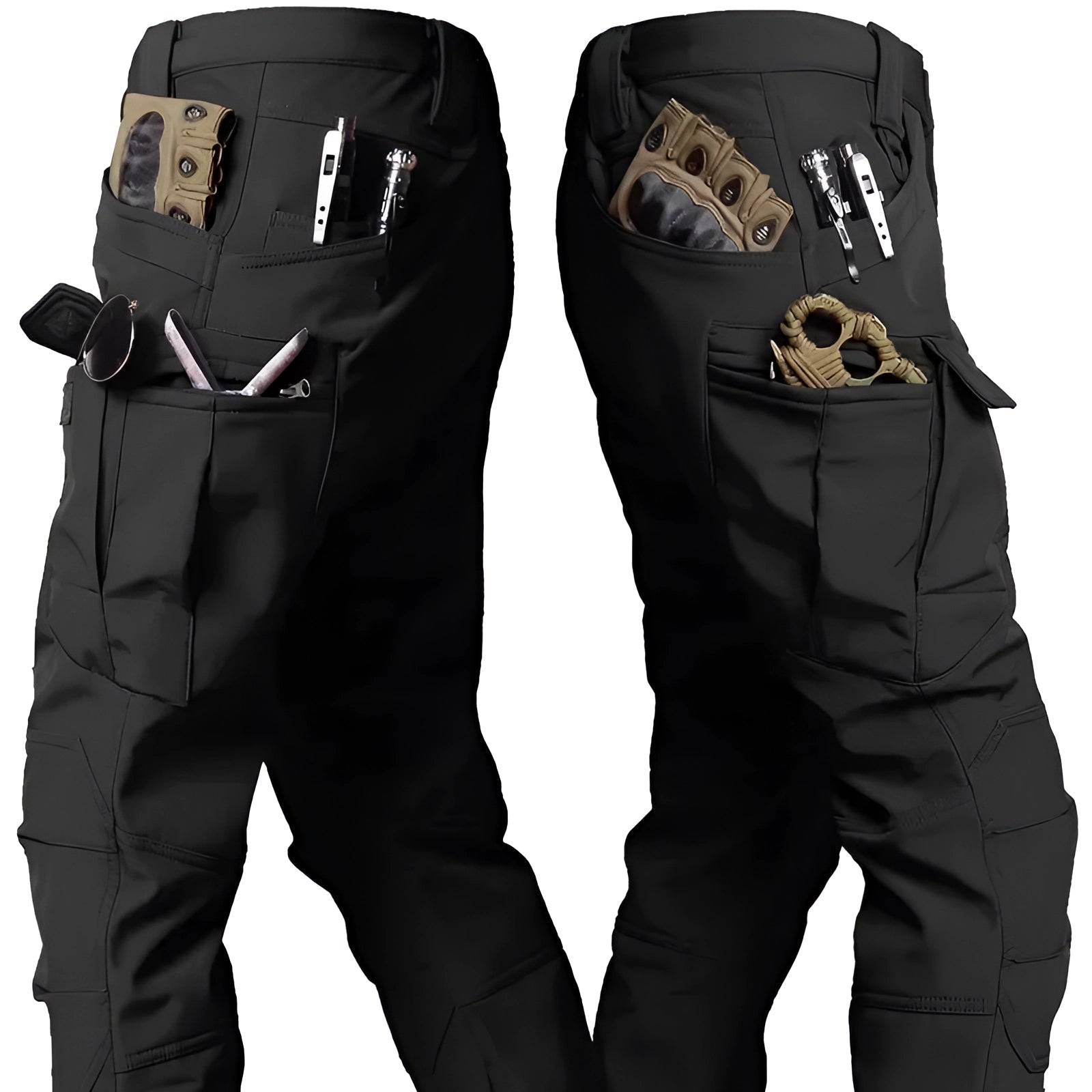 Camouflage tactical motorcycle pants designed for flame and abrasion resistance, featuring a rugged outerwear style with multiple pockets typical of cargo pants, suitable for sports and workwear environments.