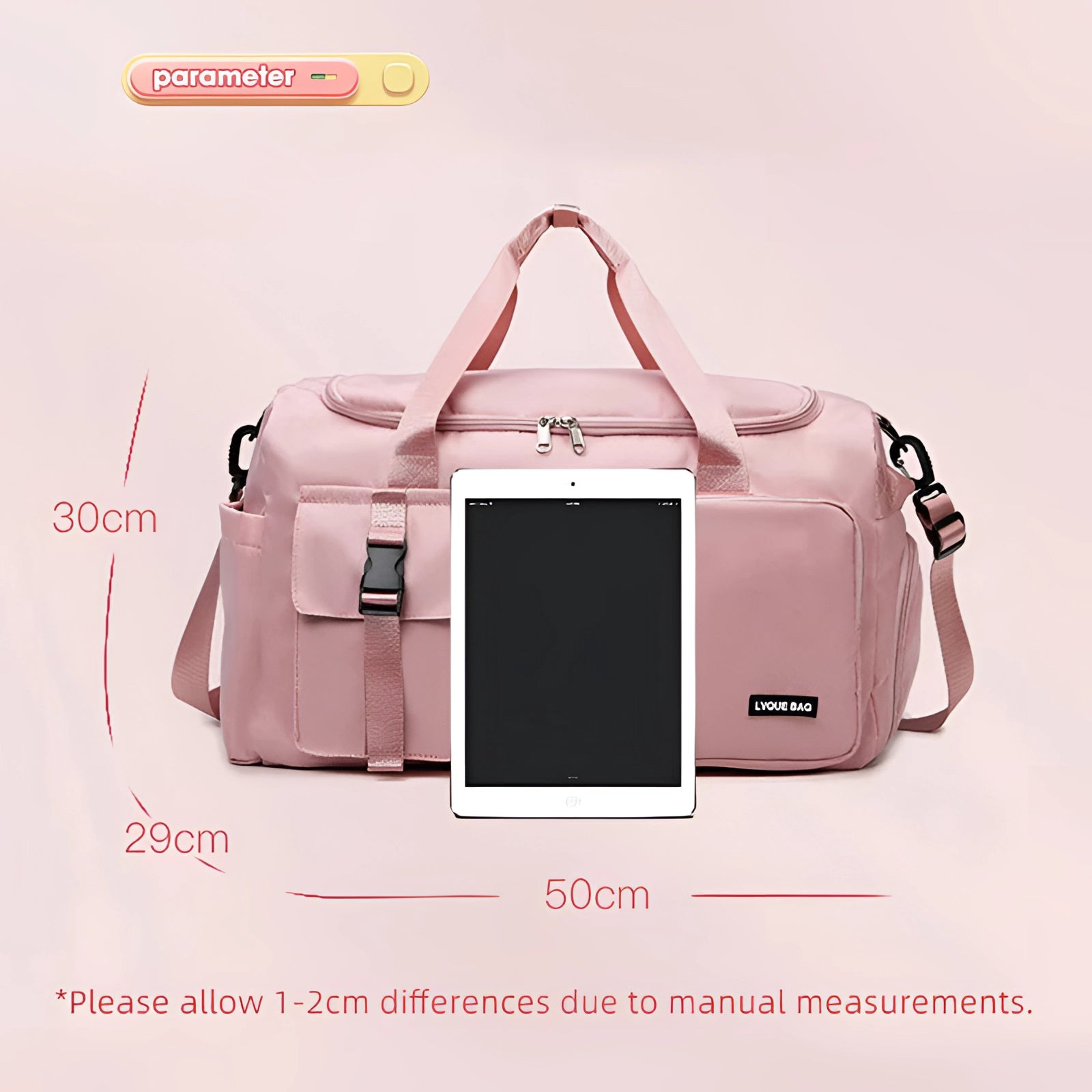 Chic Pink Convertible Travel Bag in a vibrant magenta color, displayed as both a duffel and backpack, showcasing its water-resistant material and versatile fashion accessory design.