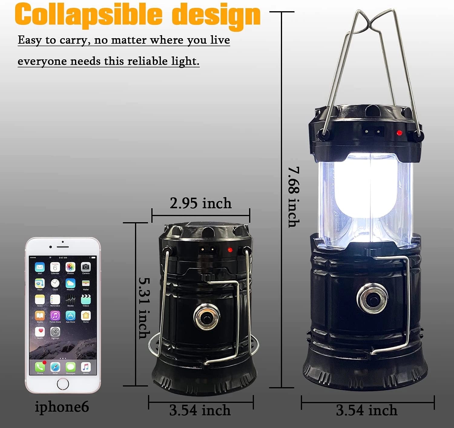 Dual-Function LED Camping Lantern and Rechargeable Flashlight - Waterproof, showcasing its durable design and multifunctional use for outdoor adventures.