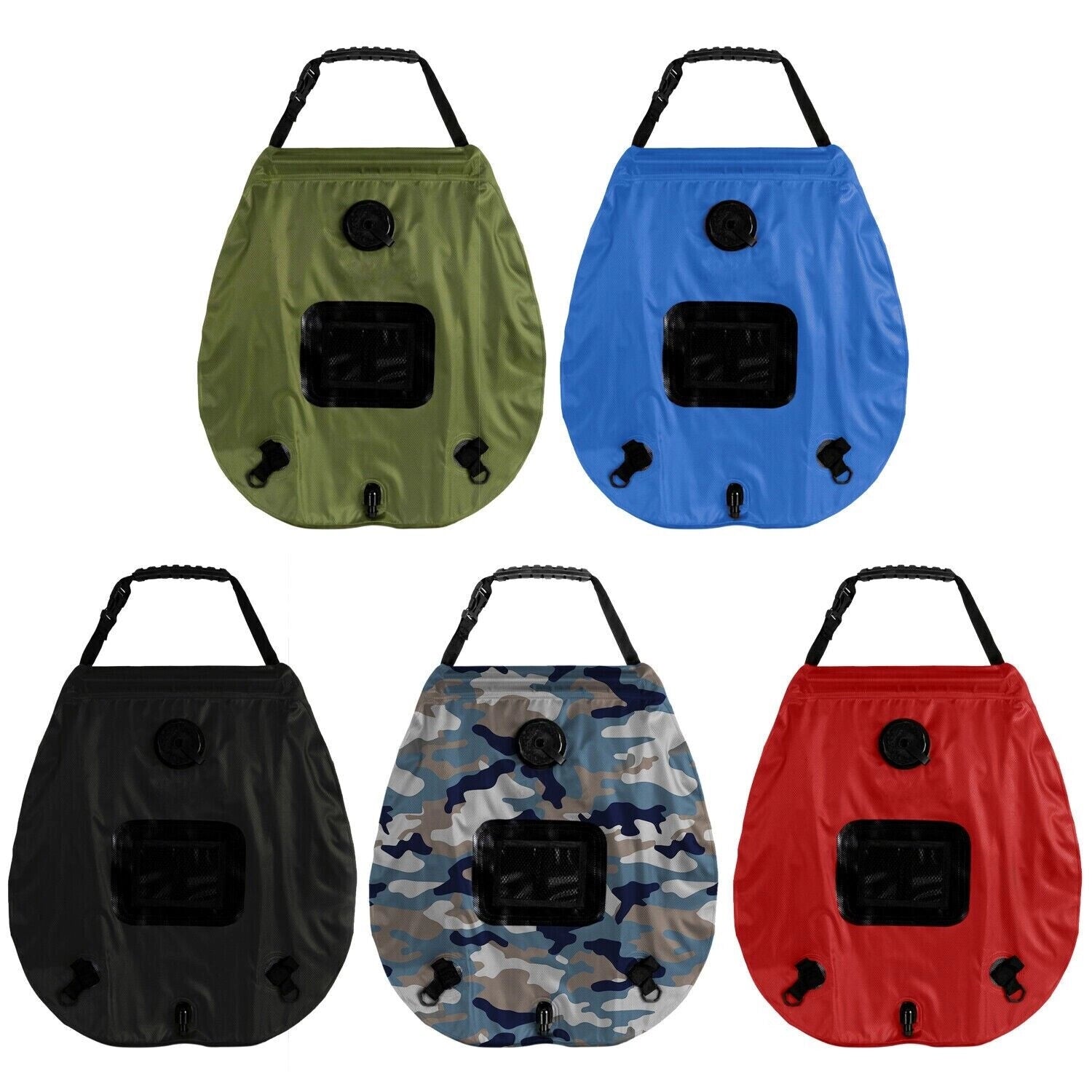 Durable waterproof camouflage hiking backpack with adjustable straps, multi-color pattern, and multiple compartments.