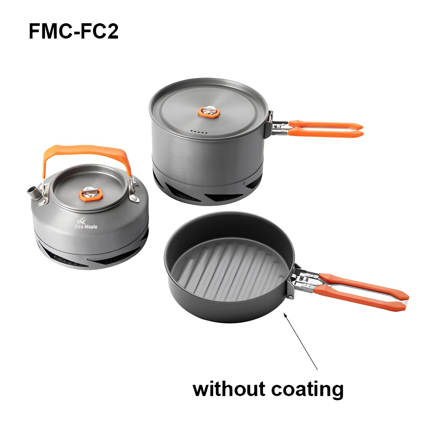 Compact camping cookset made from lightweight anodized aluminum in gray, featuring components designed for outdoor cooking, suitable for camping or hiking activities.