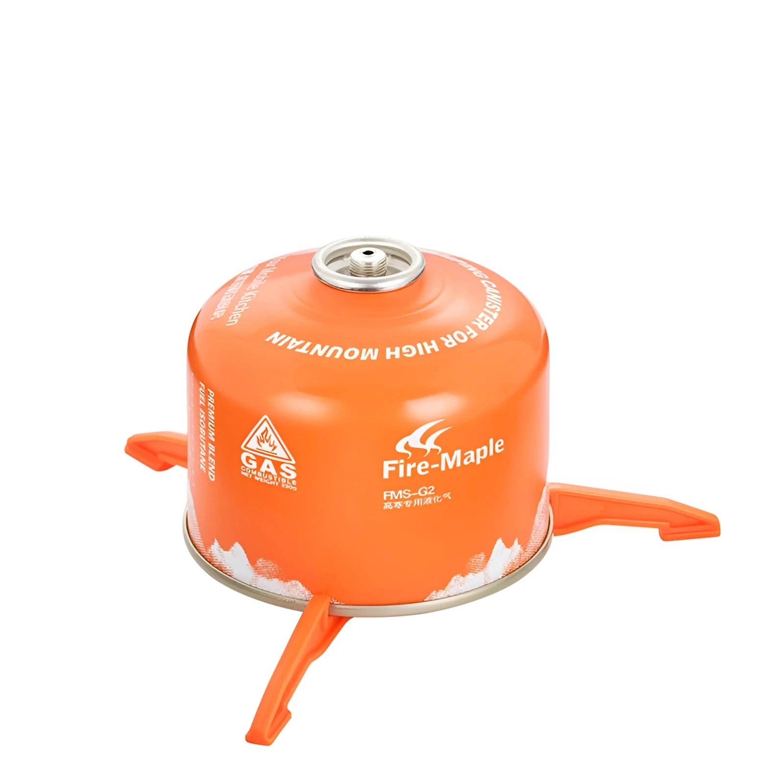 Lightweight foldable camping stove stand in a compact design, suitable for supporting canisters or cylinders in outdoor settings.