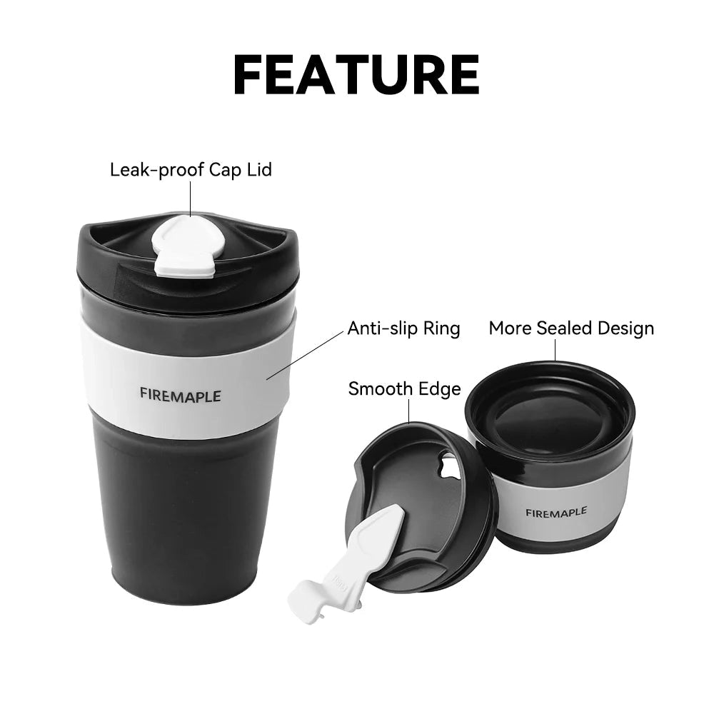 Collapsible silicone travel cup with a capacity of 350ml, designed for leakproof and lightweight convenience.