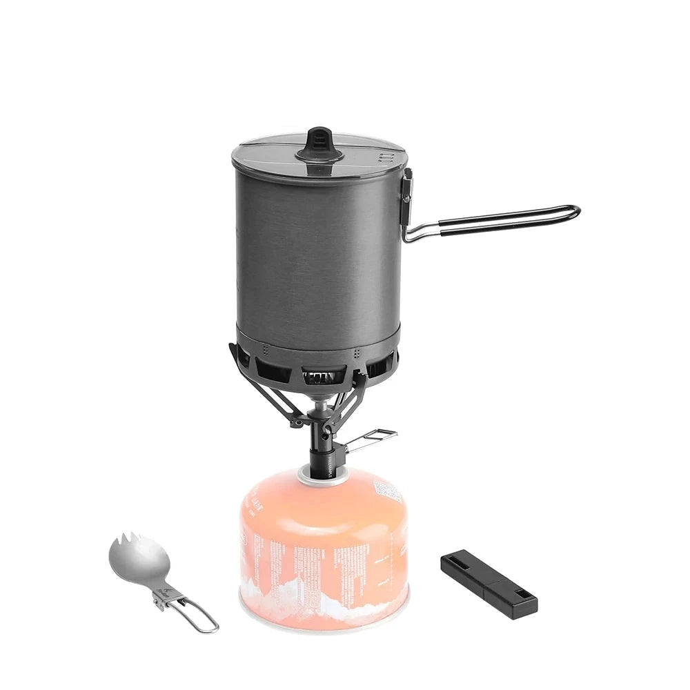 Compact and portable FireMaple G3 Petrel Ultralight Backpacking Stove designed for outdoor cooking; features a compact design suitable for backpacking.