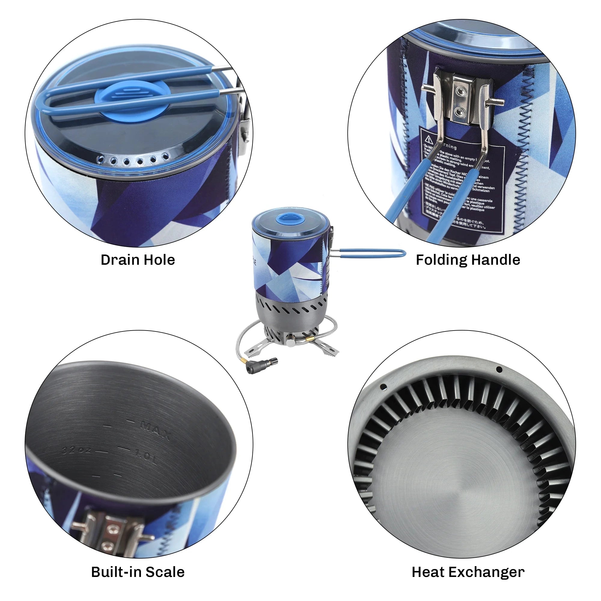 FireMaple Mars Radiant Stove, a compact and windproof camping cooker, featuring a sleek blue design with durable construction for outdoor use.