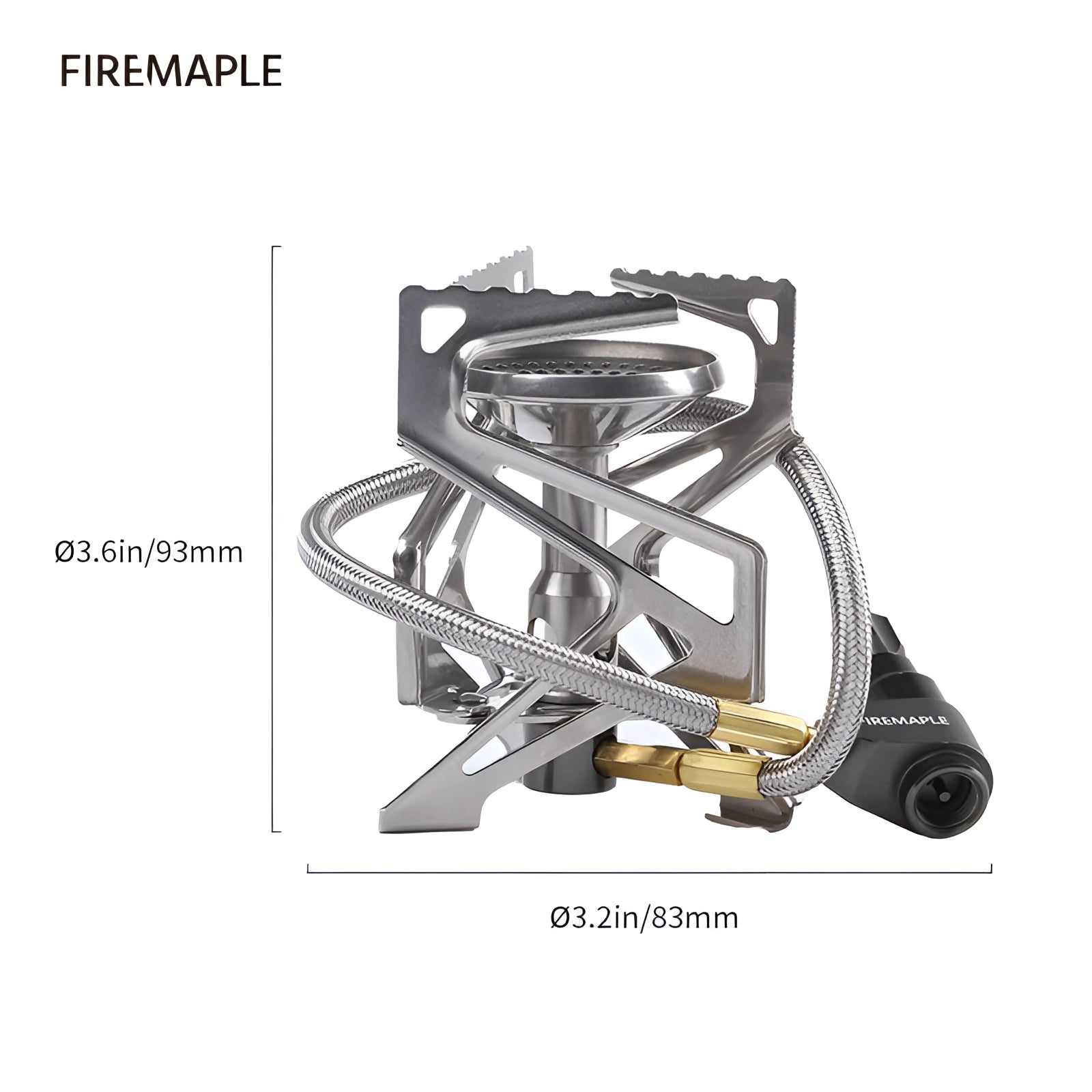 High-efficiency Firemaple Polaris remote gas stove designed for camping, featuring a compact and durable structure.