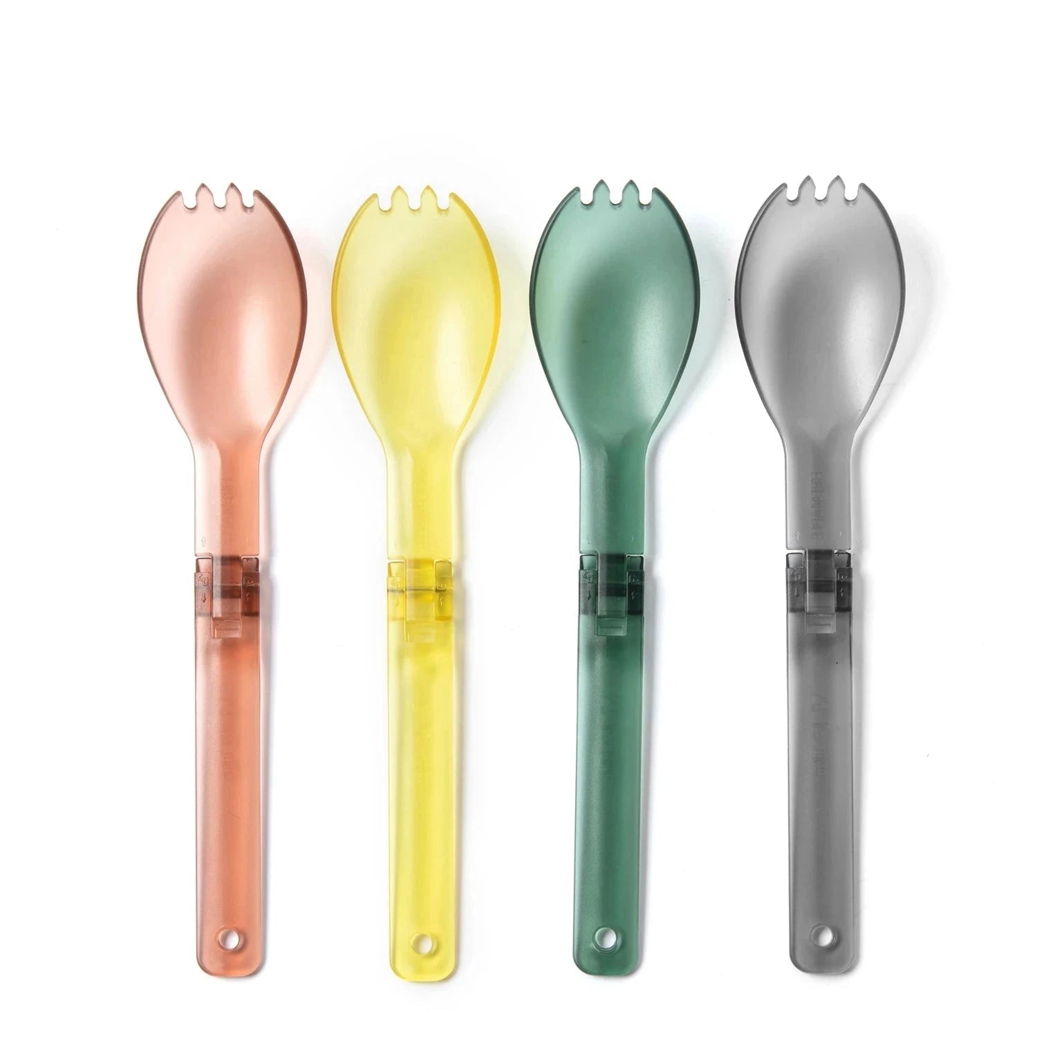 Lightweight and durable FireMaple Tritan spork designed for camping use, featuring a BPA-free construction.