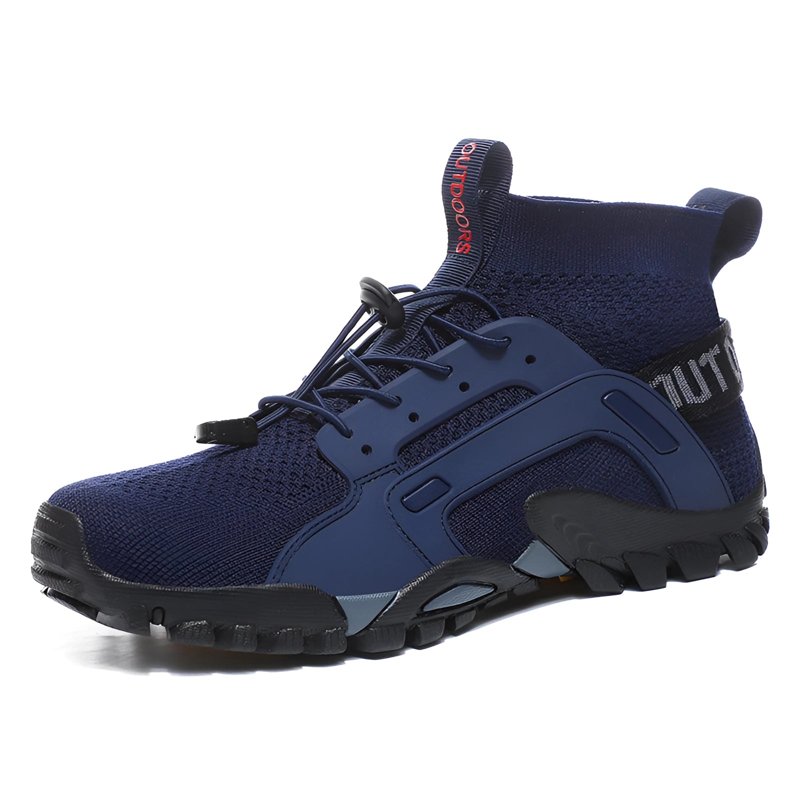 High-top lightweight tactical boots in blue, size 41, featuring a breathable design, slip-resistant soles, and quick-dry material.