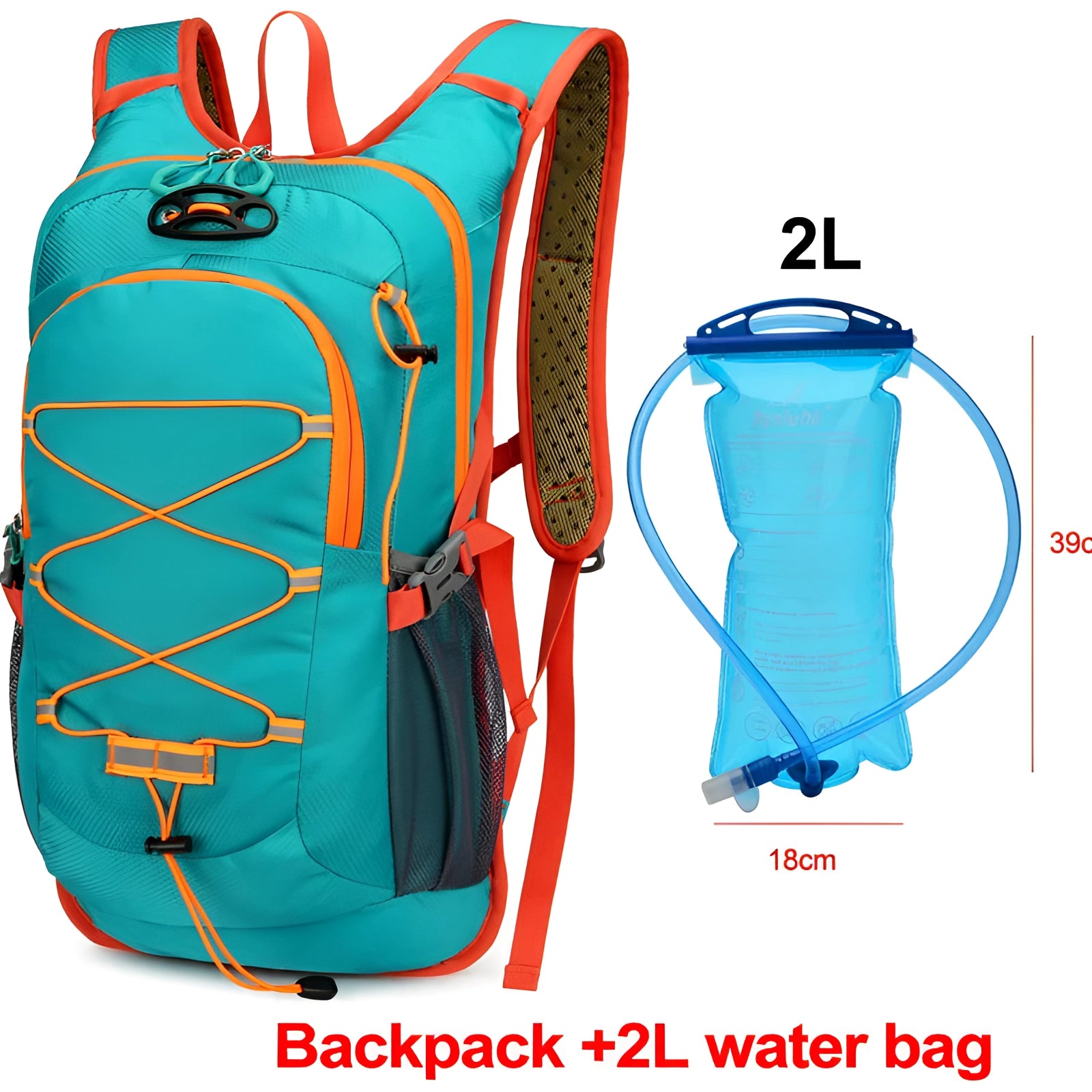 Lightweight green hydration hiking backpack with a 10-liter capacity and ventilated back panel, featuring a streamlined design ideal for outdoor activities.