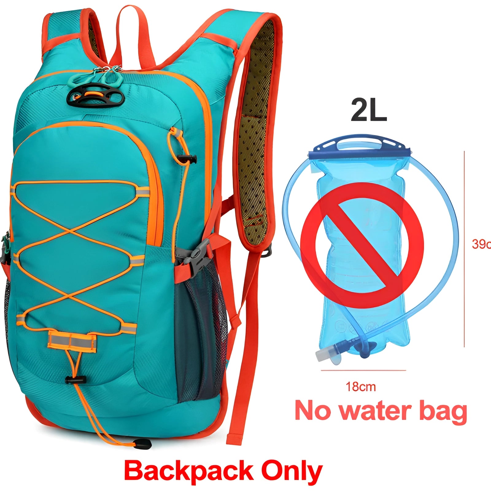 Lightweight green 10L hydration hiking backpack featuring a ventilated back panel, designed for outdoor adventures.