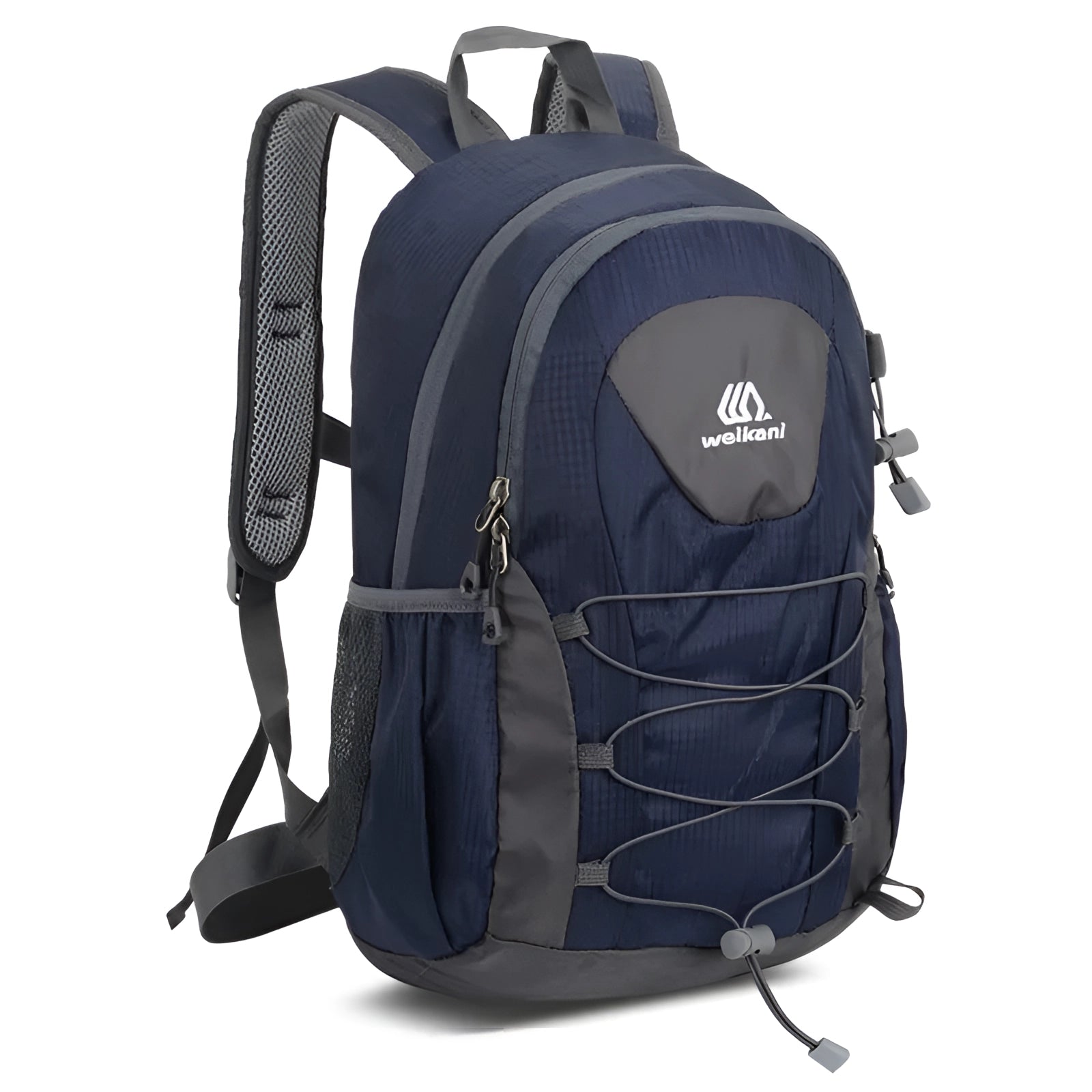 Lightweight unisex outdoor backpack in deep blue color, featuring a water-resistant material and multiple compartments, perfect for travel and everyday use.