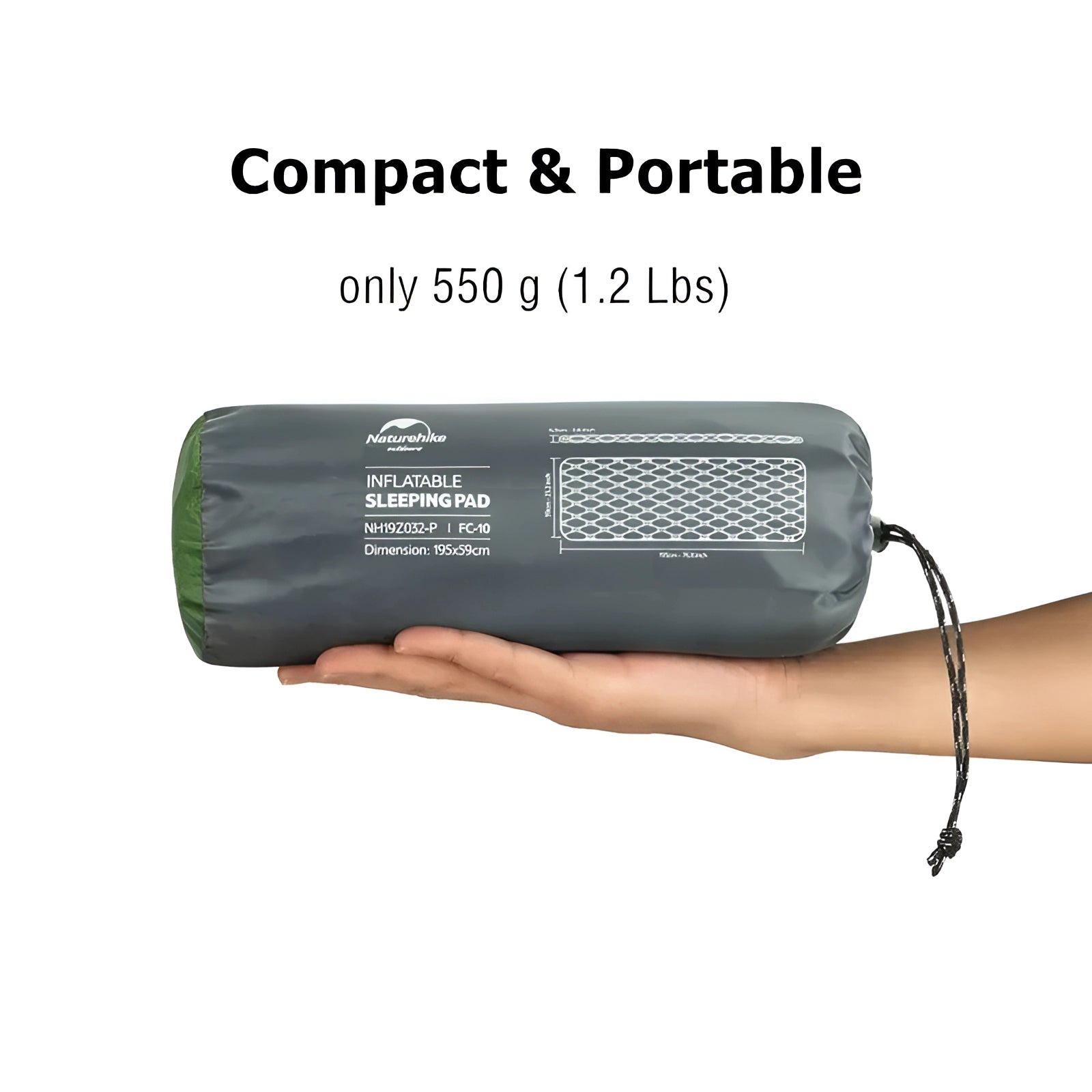 Naturehike Ultralight Inflatable Camping Sleeping Pad - Portable & Waterproof, displayed with audio equipment and other electronic devices.