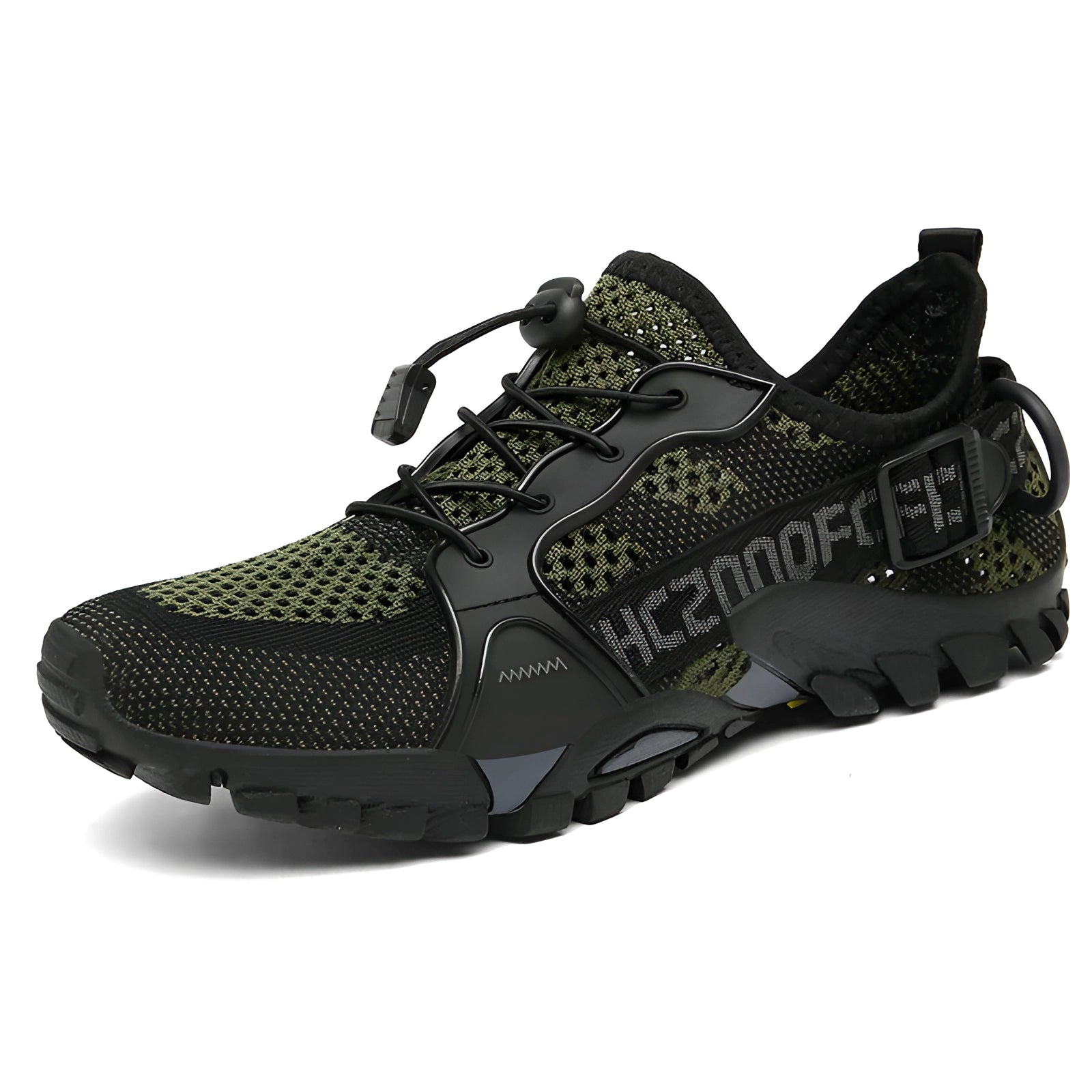 Orange breathable lightweight hiking shoes with quick-dry mesh and durable trail design, size 46.