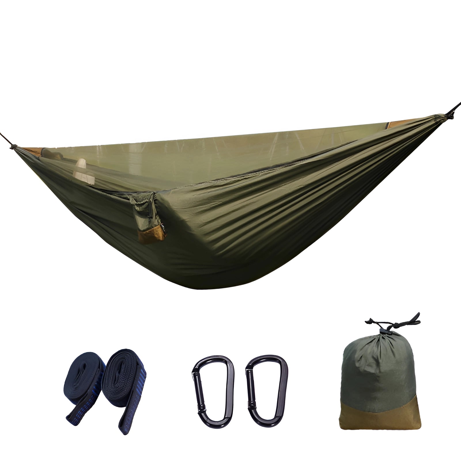 Army Green Waterproof Portable Camping Hammock with Carry Bag