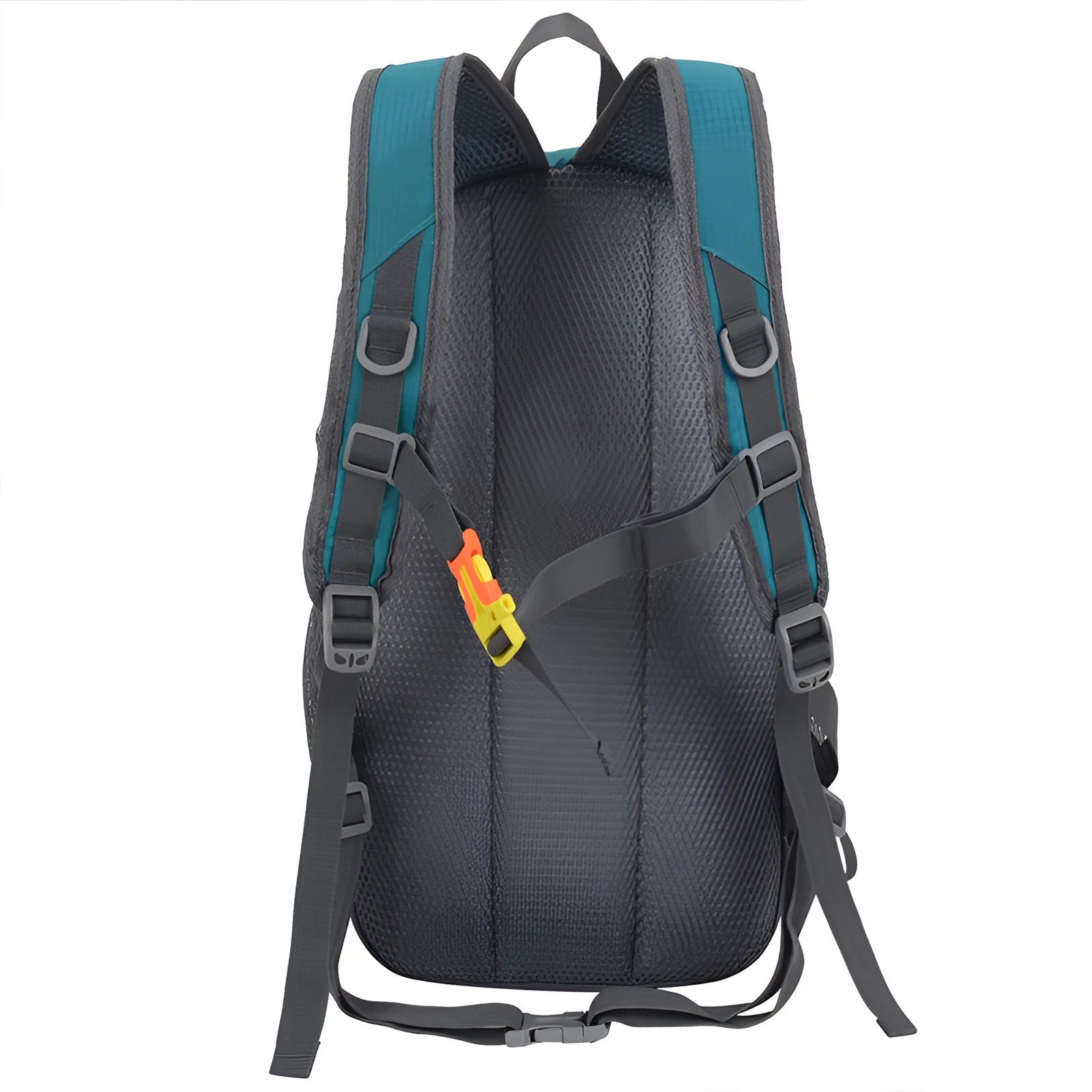 Lightweight electric blue hiking backpack with multiple pockets, ergonomic design, and water-resistant material.