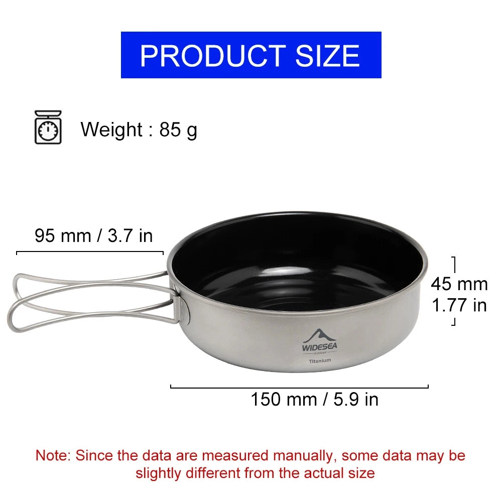 A lightweight non-stick camping skillet with a portable design, ideal for hiking and outdoor cooking.